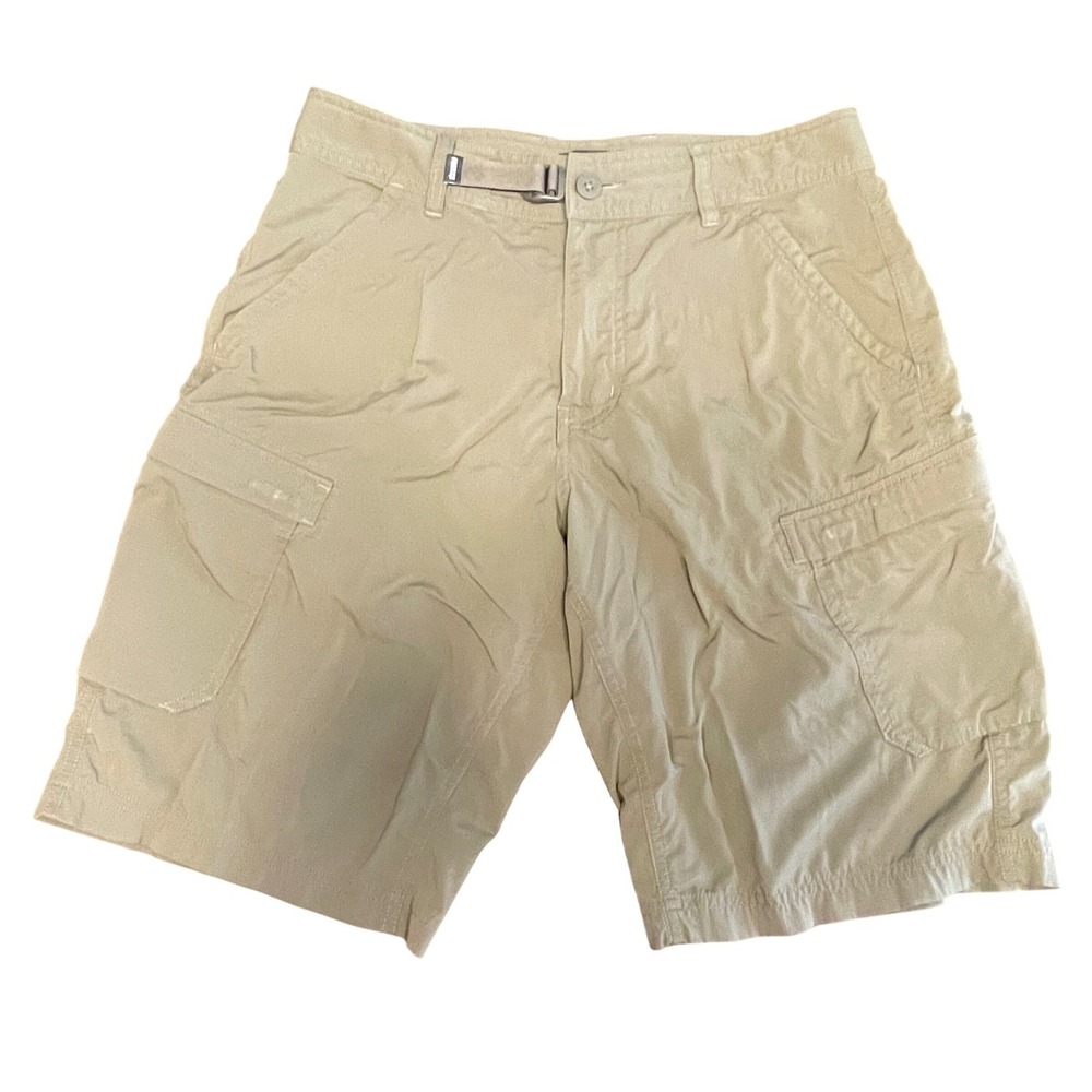 REI Co Op Relaxed Fit Cargo Shorts Khaki Outdoor Hiking Waist 30 Gorpcore